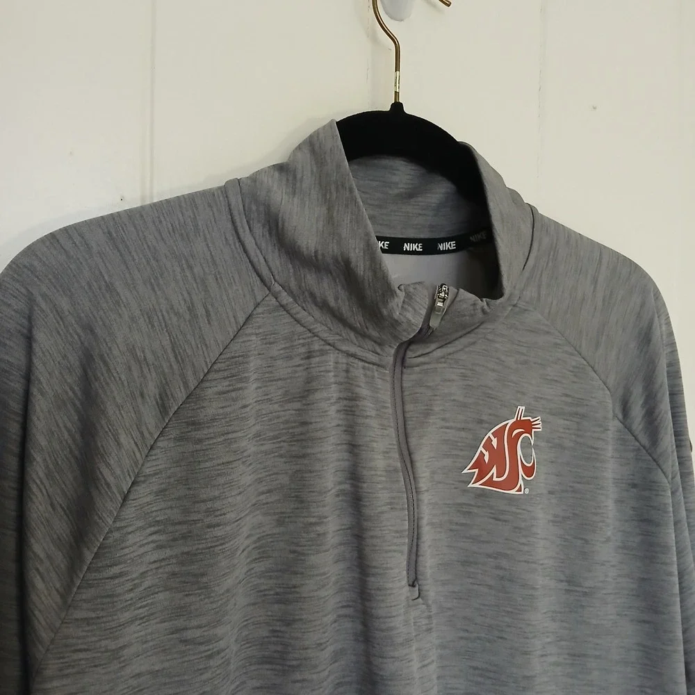 Washington State Cougars Nike Top Dri-Fit Pacer Half Zip Women's XL Gray Heather